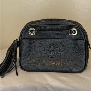 Tory Burch Black Pebbled Leather Crossbody